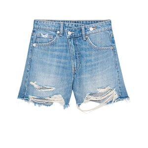 HIGH-RISE CROSS WAIST MOM FIT TRF